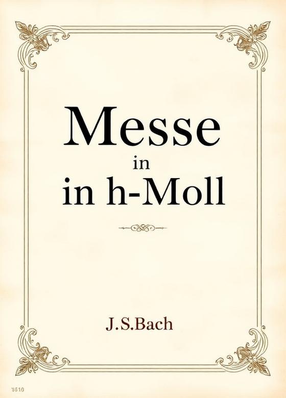 Notencover der h-Moll-Messe von J.S. Bach