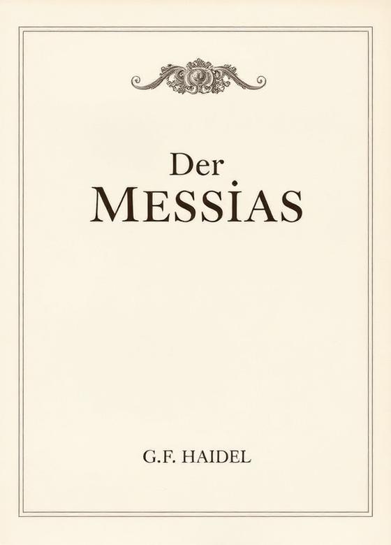 Notencover des Messias von G.F. Händel